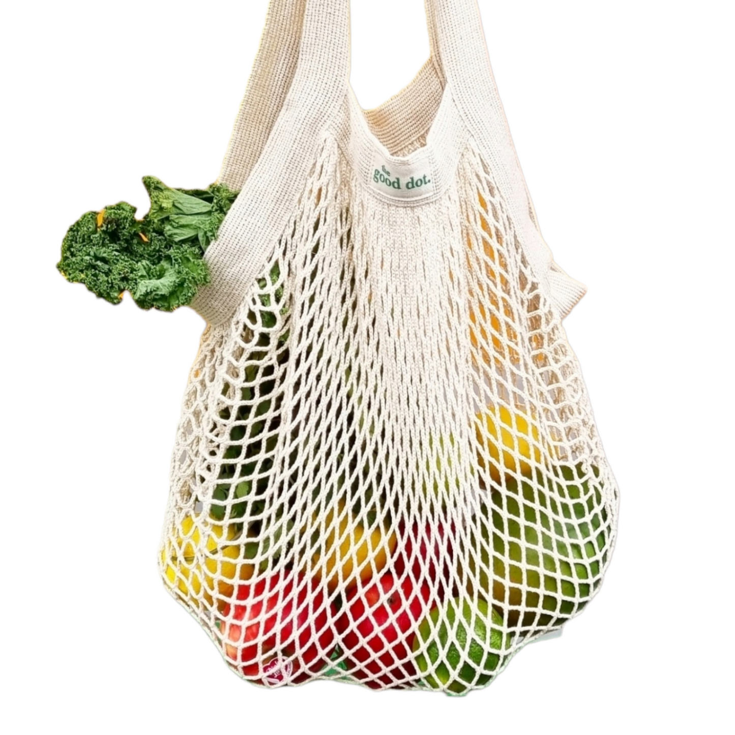 Recycled cotton short handle string shopper